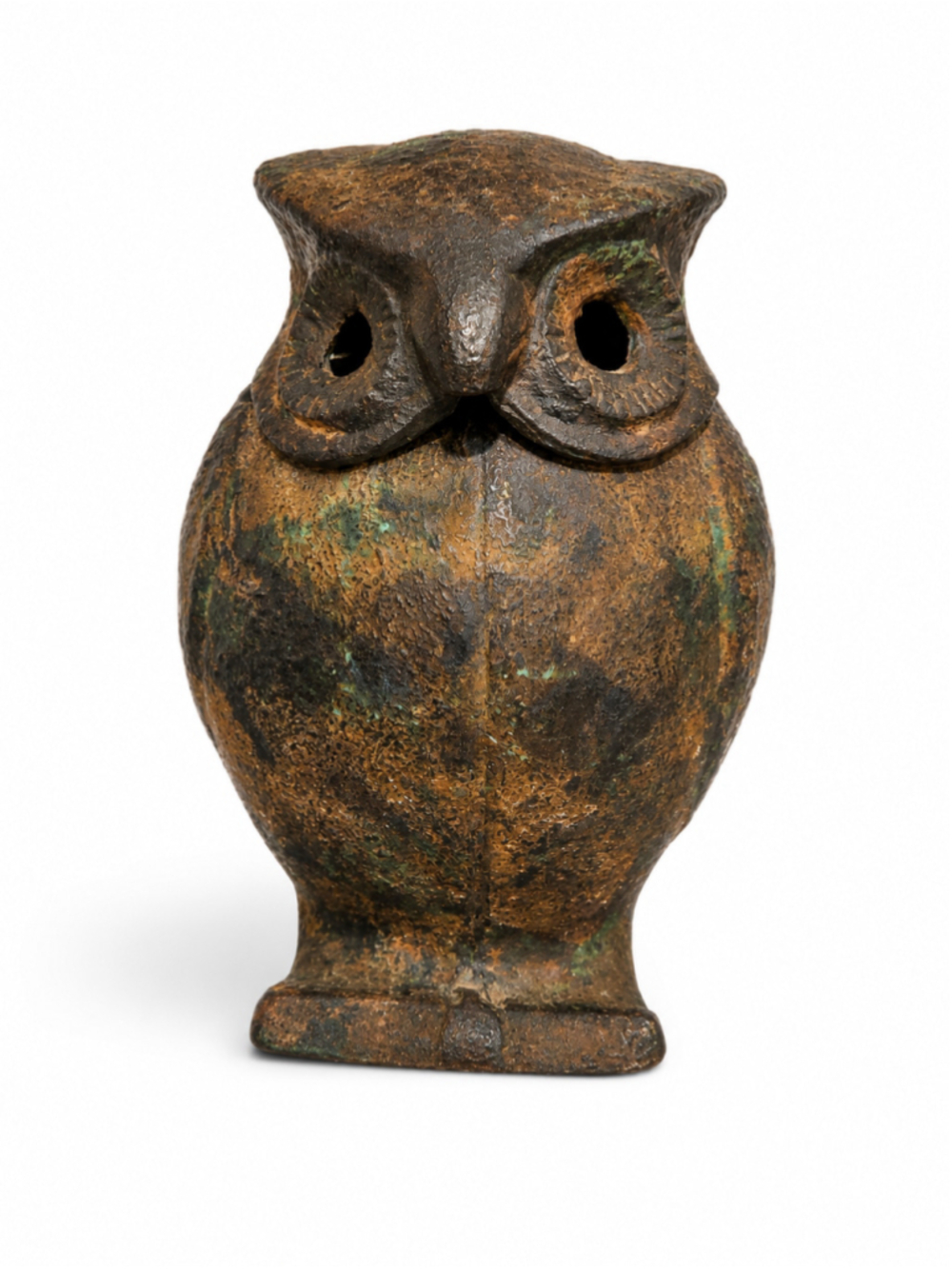 Mid-Century Japanese Cast-Iron Owl Candle Lantern| Organic Modern| MCM